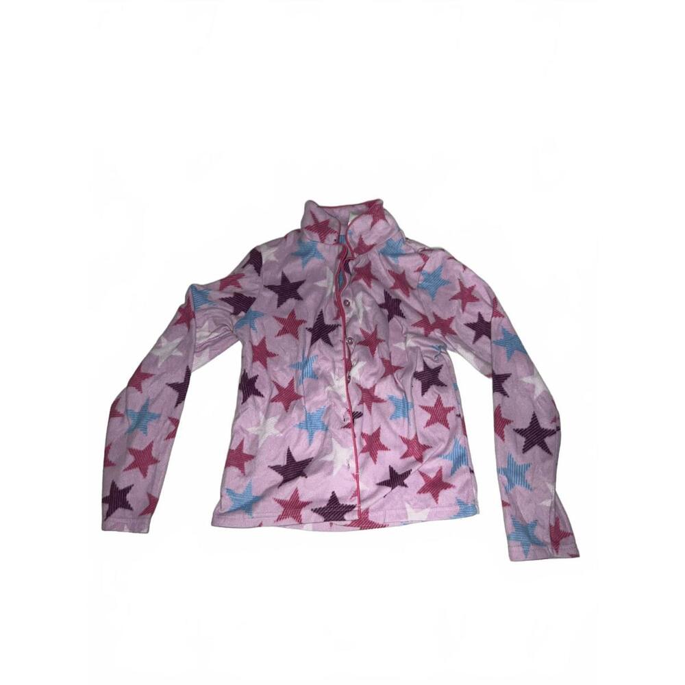 Total Girl Girls' Star Print Fleece Jacket Size L 10/12